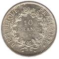 pièce de 10 francs Philatélie 50 pièce en argent 1970