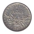 Pièce française de 5 francs Philatélie 50 pièce en argent 1967