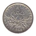 Pièce française de 5 francs Philatélie 50 pièce en argent 1968