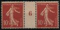 RF135bMILLESIME6 - Philatélie - Timbres de France Millésime 6 N° yvert et tellier 135b - Timbres de collection