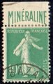 RF188AO- Timbre de france Minéraline- 10 centimes vert- semeuse verte- bande publicitaire