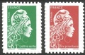 RFADH1653/54 - Philatelie 50 - Timbre autoadhésif N°1653 et 1654 - timbres de France autoadhésif type Marianne d'Yz