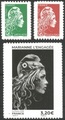 RFADH1653/55 - Philatelie 50 - Timbre autoadhésif N°1653 à 1655 - timbres de France autoadhésif type Marianne d'Yz