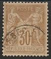 RFCL80 - Philatélie - Timbre de france classique N° Yvert et Tellier 80 oblitéré - Timbres classiques de France