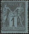 RFCL84NSG - Philatelie50 - Timbre de France N° 84  Bleu de Prusse Neuf