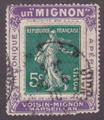 RFPUB137MIGNON - Philatélie - Timbre N°YT 137 sur porte timbre un Mignon - Timbre publicitaire