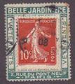 RFPUB138BELLEJARDINIERE - Philatélie - Timbre N°YT 138 sur porte timbre Belle jardinière- Timbre publicitaire