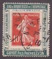 RFPUB138EAUARQUEBUSE- Philatélie - Timbre N°YT 138 sur porte timbre Eau d'Arquebuse de l'Hermitage - Timbre publicitaire