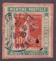 RFPUB138MENTHE - Philatélie - Timbre N°YT 138 sur porte timbre Menthe pastille Timbre publicitaire