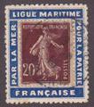 RFPUB139LIGUEMARITIME - Philatélie - Timbre N°YT 139 sur porte timbre Ligue maritime - Timbre publicitaire