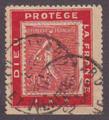 RFPUB199DIEUPROTEGE - Philatélie - Timbre N°YT 199 sur porte timbre Dieu protège la France- Timbres publicitaires