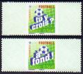 RP 1 -3 - Philatelie - timbre de France avec réponse Payée football