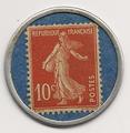 TimbreMonnaieSpidoléine - Philatélie - Timbre monnaie semeuse 10 centimes rouge Spidoléine - Timbres publicitaires - Timbres de collection
