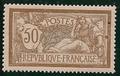 VAR120 - Philatélie - Timbre de france n° Yvert et Tellier 120 inclusion parasite- Timbres de france variétés