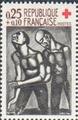 VAR1324a, Philatélie 50, timbres de France variété N°1324, signature maculée, croix rouge de 1960, Georges Rouault