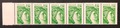 VAR2101 - Philatelie - bandes de 6 timbres variétés