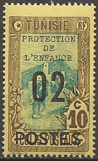 TUN111 - Philatelie - Timbre de Tunisie N° Yvert et Tellier 111 - Timbres de colonies françaises