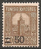TUN160 - Philatelie - Timbre de Tunisie N° Yvert et Tellier 160 - Timbres de colonies françaises