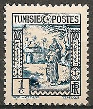 TUN161 - Philatelie - Timbre de Tunisie N° Yvert et Tellier 161 - Timbres de colonies françaises