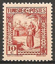 TUN165 - Philatelie - Timbre de Tunisie N° Yvert et Tellier 165 - Timbres de colonies françaises