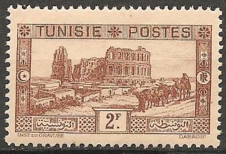 TUN176 - Philatelie - Timbre de Tunisie N° Yvert et Tellier 176 - Timbres de colonies françaises