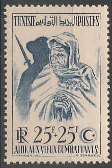 TUN337 - Philatelie - Timbre de Tunisie N° Yvert et Tellier 337 - Timbres de colonies françaises