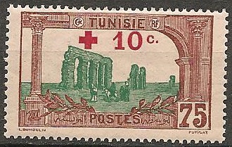 TUN55 - Philatelie - Timbre de Tunisie N° Yvert et Tellier 55 - Timbres de colonies françaises
