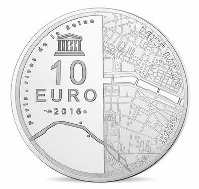 UNESCO 2016 10 €-2 - Philatelie - pièce Monnaie de Paris - série UNESCO - Les Rives de la Seine