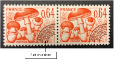 VAR PREO 158b - 2 - Philatelie - timbre de France avec variété - timbre de collection
