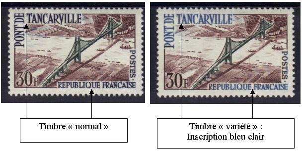 VAR1215b-2 - Philatelie - timbre de France avec variété