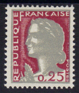 VAR1263 - Philatelie - timbre de France avec variété
