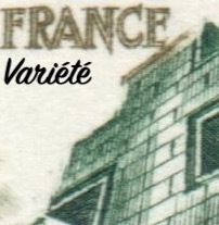VAR1335a, Philatélie 50, Timbre de France variété Croix Brisée 1335a