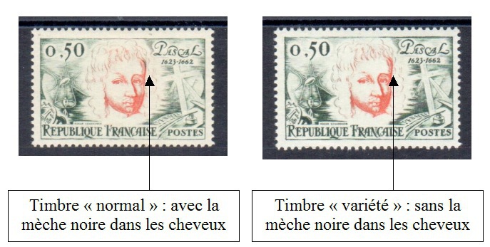 VAR1344-2 - Philatelie - timbre de France variété