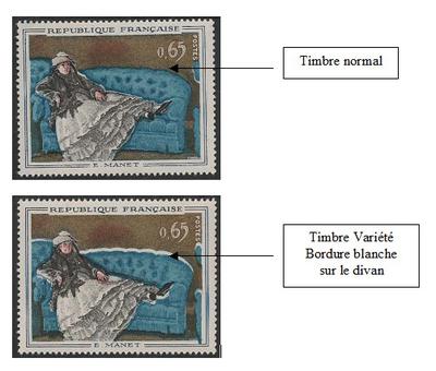 VAR1364 - Philatelie - Timbre de france n° Yvert et Tellier 1364 - Timbres de france variétés