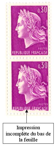 VAR1536-3 - Philatelie - bloc de timbres Marianne avec variétés
