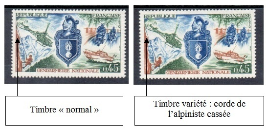 VAR1622d-2 - Philatelie - timbres de France de collection avec variété