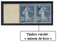 VAR192 - 2 - Philatelie - timbre de France avec variété