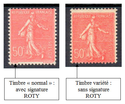 VAR199r-2 - Philatelie - timbre de France avec variété