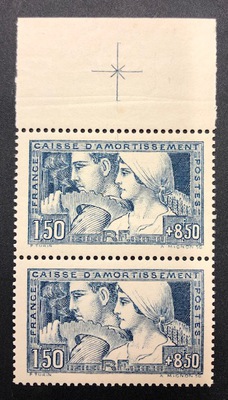 VAR252 - Philatelie - timbre de France avec variété