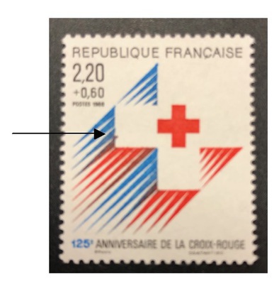 VAR2555-2 - Philatelie - timbre de France variété