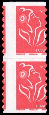 VAR3744A, Philatélie 50, Piquage à cheval timbre N° 3744a