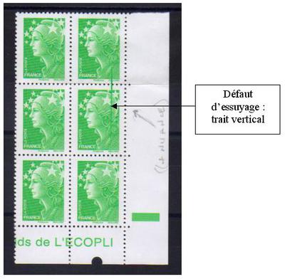 VAR4229 x 6-2 - Philatelie - bloc de timbres de France avec variété - timbres de France de collection