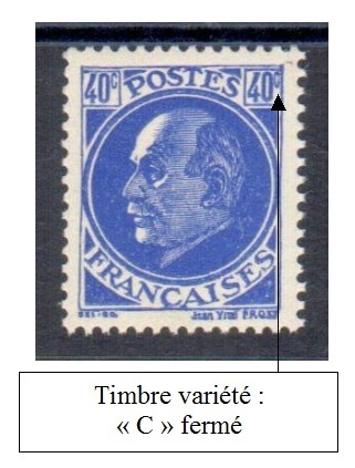 VAR507a-2 - Philatelie - timbre de France Variété