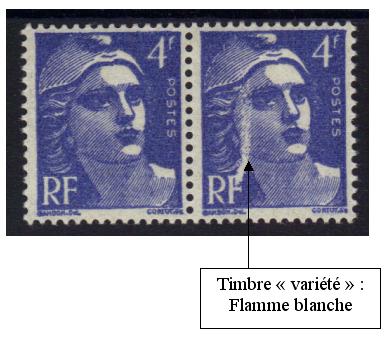 VAR717-2 - Philatelie - timbre de France avec variété