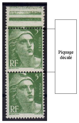 VAR719-2 - Philatelie - timbre de France avec variété