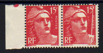 VAR813 pli accordéon - Philatelie - timbre de France avec variété