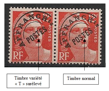 VARPREO103Ab - Philatélie - Timbre de france n° Yvert et Tellier Préoblitéré 103Ab - Timbres de france variétés