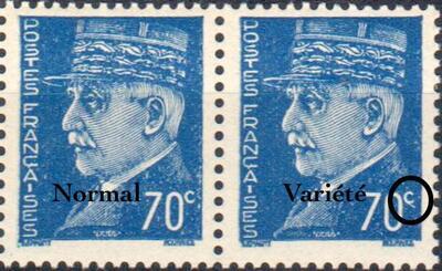 VARRF510b, Philatelie 50, timbre de France variété N°510b