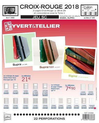 YT133368 - Philatelie - pages pré-imprimées Yvert et Tellier - jeux complémentaires - 2018 deuxième semestre
