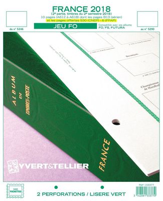 YT133377 - Philatelie - pages pré-imprimées Yvert et Tellier - jeux complémentaires - 2018 deuxième semestre
